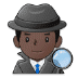 🕵🏿‍♂️ man detective: dark skin tone display on Samsung